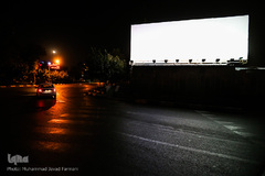 تابلوی روشن بدون تبلیغ نصب شده در مصلی بزرگ تهران 