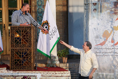 عبدالجبار کاکایی و افشین علاء در پنجمین شب شعر حریم آهو