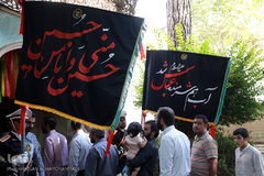 زیارت پیکرهای مطهر و تازه تفحص شده ۱۳۵شهید گمنام دفاع مقدس در معراج الشهدای تهران