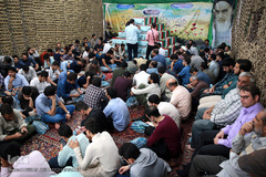 زیارت پیکرهای مطهر و تازه تفحص شده ۱۳۵شهید گمنام دفاع مقدس در معراج الشهدای تهران