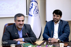 عیسی علیزاده، معاون فرهنگی جهاد دانشگاهی و احمد ابوالقاسمی، مدیر شبکه رادیویی قرآن