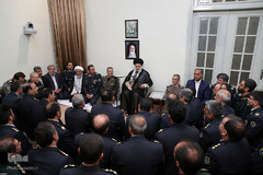 دیدار فرماندهان و مسئولان قرارگاه پدافند هوایی خاتم‌الانبیا(ص) ارتش با رهبر انقلاب