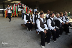 مراسم اهتزاز پرچم ۱۰۰۰متری یاحسین (ع) در بوستان طالقانی مجموعه فرهنگی عباس آباد