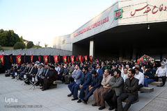 مراسم اهتزاز پرچم ۱۰۰۰متری یاحسین (ع) در بوستان طالقانی مجموعه فرهنگی عباس آباد