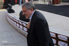 مراسم اهتزاز پرچم ۱۰۰۰متری یاحسین (ع) در بوستان طالقانی مجموعه فرهنگی عباس آباد