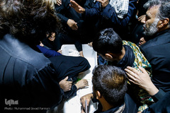 وداع با پیکر شهید مدافع حرم اصغر الیاسی