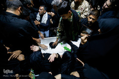 وداع با پیکر شهید مدافع حرم اصغر الیاسی