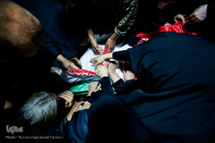 وداع با پیکر شهید مدافع حرم اصغر الیاسی