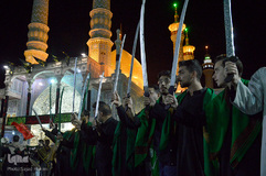 آیین سنتی عزاداری «مشق شمشیر» / قم