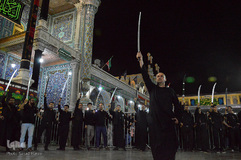 آیین سنتی عزاداری «مشق شمشیر» / قم