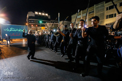 دسته های عزاداری در میدان منیریه تهران