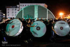 دسته های عزاداری در میدان منیریه تهران