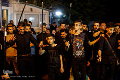 دسته های عزاداری در میدان منیریه تهران