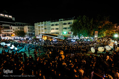 دسته های عزاداری در میدان منیریه تهران