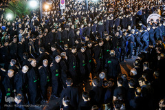 دسته های عزاداری در میدان منیریه تهران