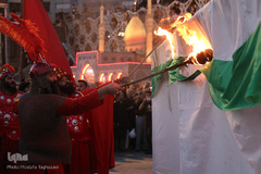 مراسم خیمه سوزان عصر عاشورا در میدان امام حسین(ع) تهران