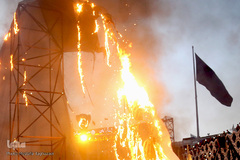 مراسم خیمه سوزان عصر عاشورا در میدان امام حسین(ع) تهران