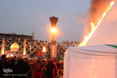 مراسم خیمه سوزان عصر عاشورا در میدان امام حسین(ع) تهران