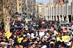 مراسم تشییع پیکرهای مطهر شهدای جنایت تروریستی اهواز