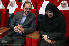 رضوان حکیم‌زاده، معاون ابتدایی وزارت آموزش و پرورش و فاضل نظری، رئیس کانون پرورش فکری کودکان و نوجوانان در مراسم روز جهانی کودک