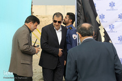 سید حسن قاضی‌زاده هاشمی در بدرقه کاروان بهداشت و درمان اربعین حسینی