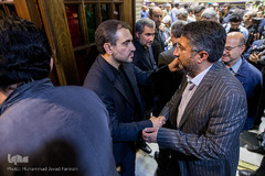 رحیم خاکی در مراسم ترحیم مرحومه فاطمه زندبار، والده محسن و پرویز اسماعیلی