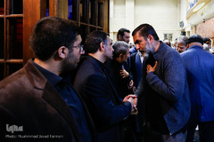 سید محمود رضوی در مراسم ترحیم مرحومه فاطمه زندبار، والده محسن و پرویز اسماعیلی