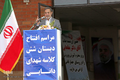 سید محمد بطحایی در ⁨مراسم افتتاح آموزشگاه شهدای دانایی در روستای حصار قاضی بخش جواد آباد