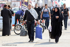 زائران کربلا در شلمچه