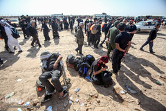 مرز چذابه و شلمچه در آستانه اربعین حسینی