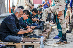 مرز چذابه و شلمچه در آستانه اربعین حسینی