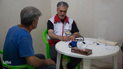 حال و هوای موکب حرم حضرت معصومه(س)در طریق نجف به کربلا⁩