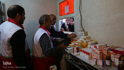 حال و هوای موکب حرم حضرت معصومه(س)در طریق نجف به کربلا⁩