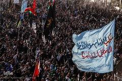 عرض ارادت دسته‌های عزاداری موکب‌ها در شب اربعین