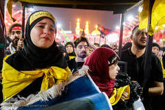 عرض ارادت دسته‌های عزاداری موکب‌ها در شب اربعین