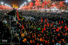 عرض ارادت دسته‌های عزاداری موکب‌ها در شب اربعین