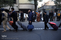 دسته عزاداری دانشجویان از دانشگاه تهران تا حسینیه امام خمینی (ره)