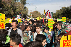 راهپیمایی ۱۳ آبان در قزوین