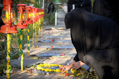 گلزار شهدای تهران، در روز شهادت امام رئوف