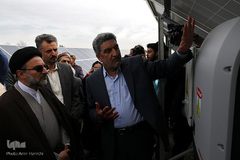 افتتاح نیروگاه برق خورشیدی شهید حججی