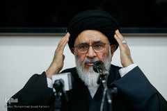 سید مصطفی محقق داماد در مراسم رونمایی از کتاب مکتب اجتهادی آخوند خراسانی