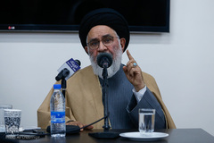  آیت الله سید مصطفی محقق‌داماد در رونمایی از کتاب «وحدت هستی و هستی واحد» به قلم غلامحسین ابراهیمی دینانی