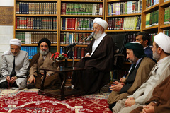 ⁨دیدار علمای اهل سنت کردستان با آیت الله العظمی مکارم شیرازی