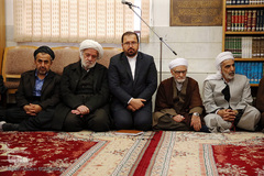 ⁨دیدار علمای اهل سنت کردستان با آیات عظام مکارم شیرازی،علوی گرگانی و جوادی آملی⁩