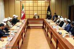 ⁨دیدار علمای اهل سنت کردستان با آیت الله العظمی جوادی آملی⁩