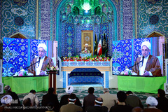 آیت الله محسن اراکی در مراسم جشن میلاد حضرت رسول اکرم(ص) در حرم مطهر حضرت عبدالعظيم حسنی (ع)