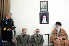 دیدار جمعی از فرماندهان و مسئولین نیروی دریایی ارتش با فرماندهی کل قوا
