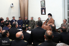 دیدار جمعی از فرماندهان و مسئولین نیروی دریایی ارتش با فرماندهی کل قوا