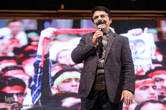 علیرضا افتخاری در اولین گردهمایی ملی فعالان فضای مجازی بسیج