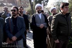 مراسم تشییع پیکر مرحوم ابوالفضل زرویی نصرآباد، شاعر و طنزپرداز